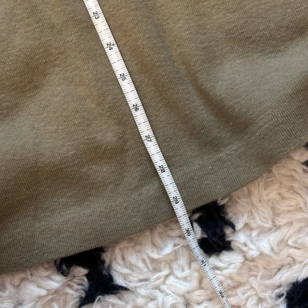 Olive green wool cotton undershirt - Picture 6 of 7